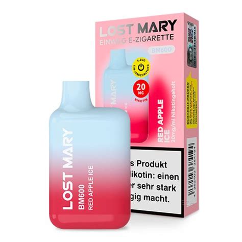 Lost Mary Bm600 Einweg E Zigarette Red Apple Ice 20mg Nikotinml