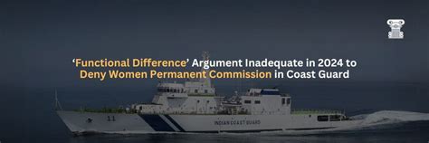 Cant Deny Women Permanent Commission In Coast Guard