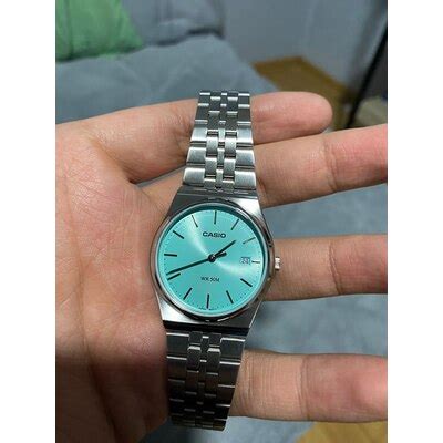 Casio Standard Stainless Steel Turquoise Dial Quartz MTP B145D 2A1 Men