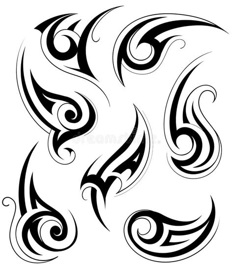 Tribal Art Tattoo Set Stock Vector Illustration Of Tattoo 56261325