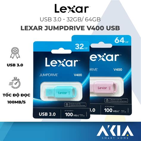 USB Lexar JumpDrive V400 32GB 64GB Chuẩn USB 3 0 Tốc độ đọc 100Mb s