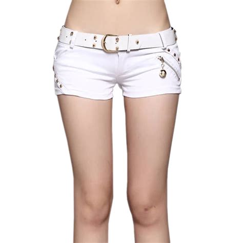 White Shorts Fashion Brand Women Shorts Low Waist Sexy Shorts Female