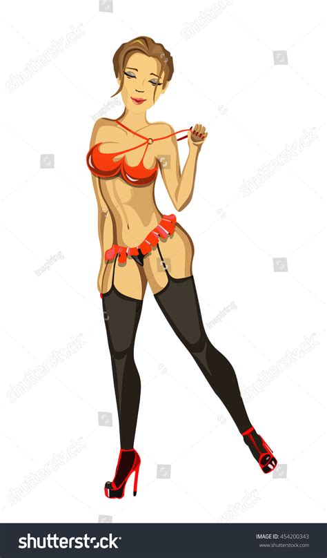 Isolated Beautiful Woman Lingerie On White Stock Vector Royalty Free 454200343 Shutterstock