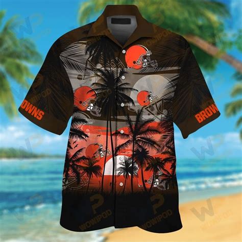 Nfl Cleveland Browns Tropical Hawaiian Shirt L In 2022 Hawaiian