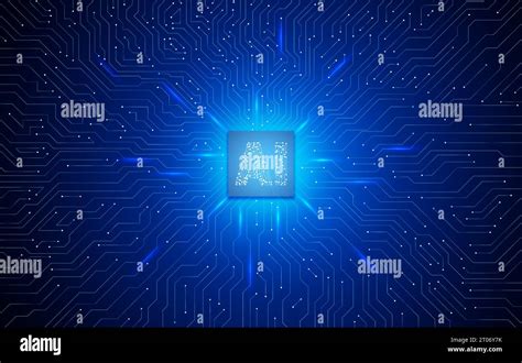 Ai Chip On A Circuit Board Artificial Intelligence Inside The Cpu