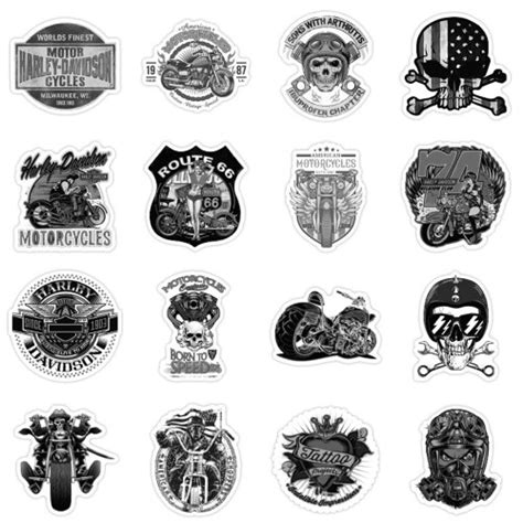 50 Pcs Set Black White Stickers Rock Band Stickers For Motorcycle Skateboard Guitar Laptop