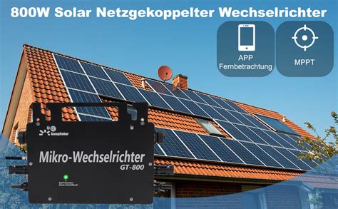 Wechselrichter 800w Balkonkraftwerk Wechselrichter Mit WLAN Monitor