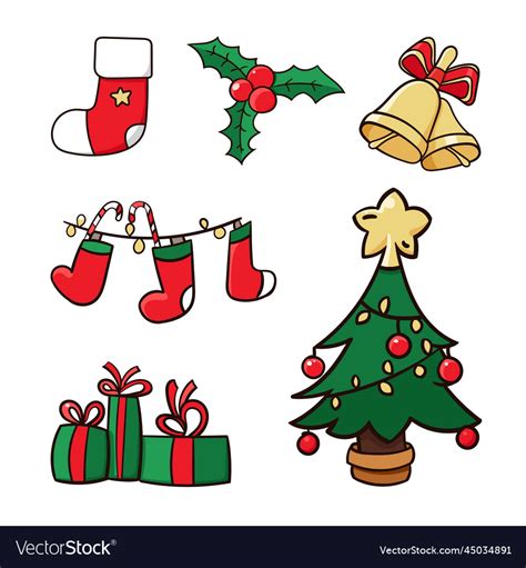 Christmas Element Set Royalty Free Vector Image