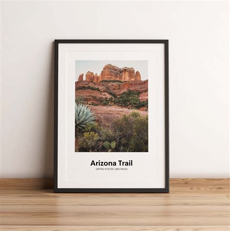 Arizona Trail Print, Arizona Trail Poster, Arizona Trail Map, United