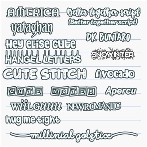 Aesthetic Font Pack Aesthetic Fonts Pretty Fonts Popular Fonts Images