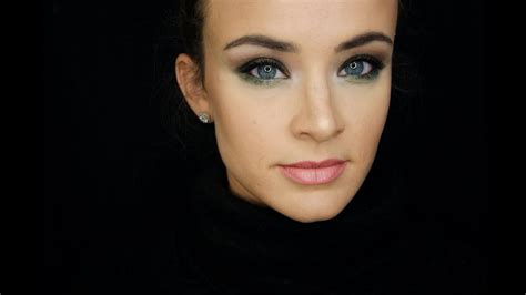 Dramatic Green Smokey Eye Nude Lips YouTube