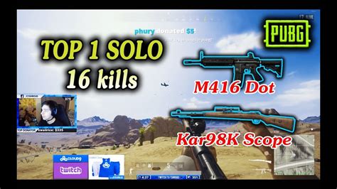 Shroud Solo PUBG Top 1 Với 16 kills Khẩu Kar98k Tung Hoành Sa Mạc