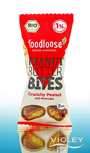 Foodloose Organic Peanut Butter Bites Crunchy Peanut X G