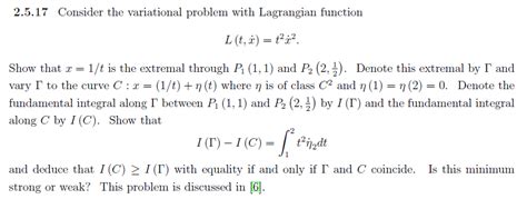 Solved Consider The Variational Problem With Chegg