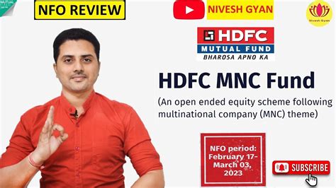 Hdfc Mnc Fund Nfo Review In Hindi Youtube