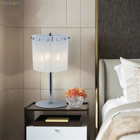 Post modern Crystal Glass Table Lamps for Bedroom Desk Luxury Bedside ...