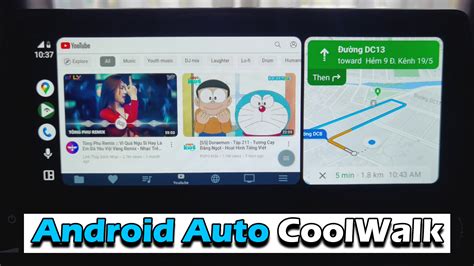 How To Update Android Auto Coolwalk Split Screen Watch Map Youtube