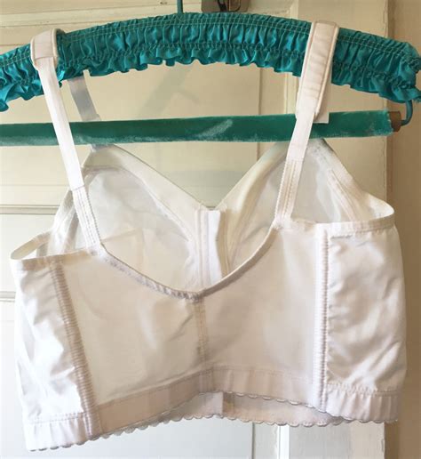 Vintage 60s Exquisite Form Bra Size 36b White Back Hook Long Line Soft Cup Ebay