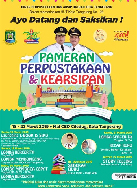 Dinas Perpustakaan Dan Arsip Daerah Kota Tangerang Akan Gelar Pameran