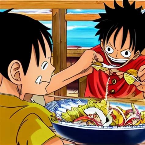 Luffy Eating Ceviche Stable Diffusion