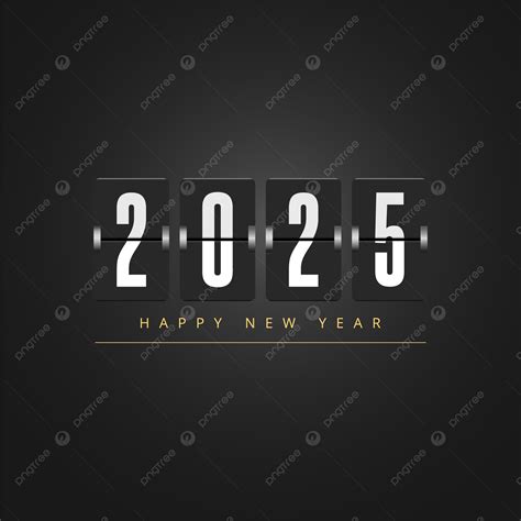 Happy New Yaer 2025 Template With Flip Number Concept Vector Template