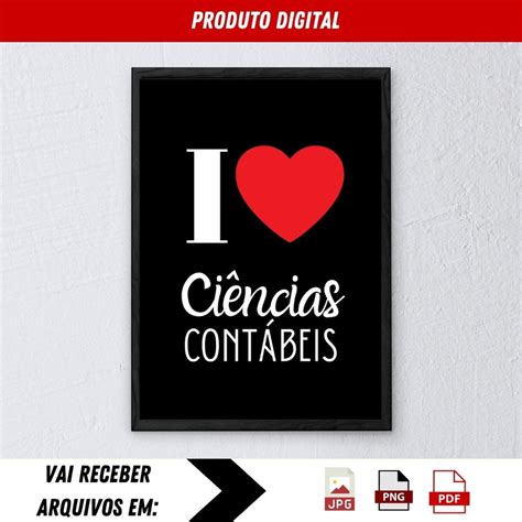 Arte Digital Quadro Ciências Contábeis por amor Elo7