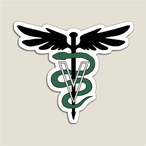 "Vet Med Caduceus " Magnet for Sale by LWcreatesart | Vet med, Vets, Medical stickers