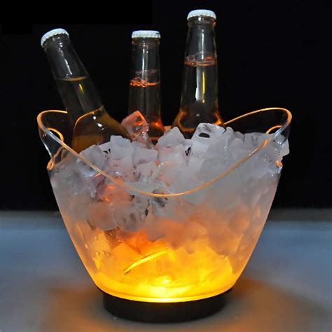 Buy U Hoome Portable Led Ice Buckets Clear Acrylic 2l Buckets Colors