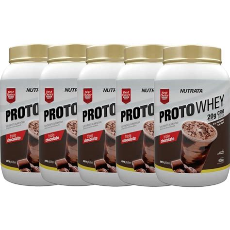 Kit X Proto Whey G Chocolate Meio Amargo Nutrata Otimanutri