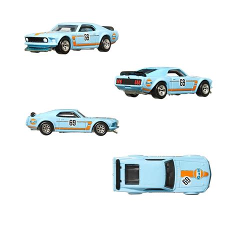 Metal Cars Hot Wheels Duo Pack Ford Mustang Boss Custom Mustang Premium Gulf