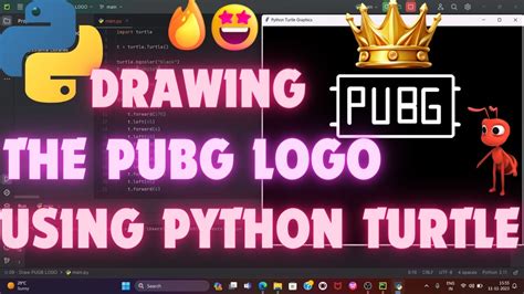 Drawing The Pubg Logo With Python Turtle Step By Step Tutorial Python Turtle Youtube