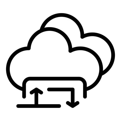 Filter Search Data Cloud Icon Outline Style 15892487 Vector Art At