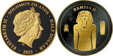 ½ Dollar Elizabeth II Posthumous Ramses II Salomonen Numista