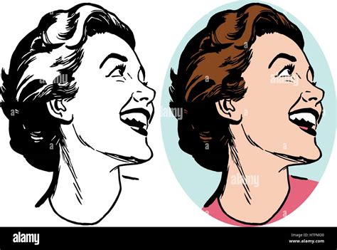 Cartoon woman laughing hi-res stock photography and images - Alamy