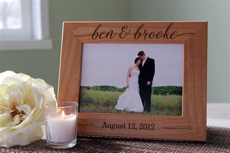 Wedding Photo Frame Personalized Picture Frame Engraved - Etsy