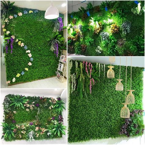 Fondo de pared con planta verde para jardín decoración de simulación