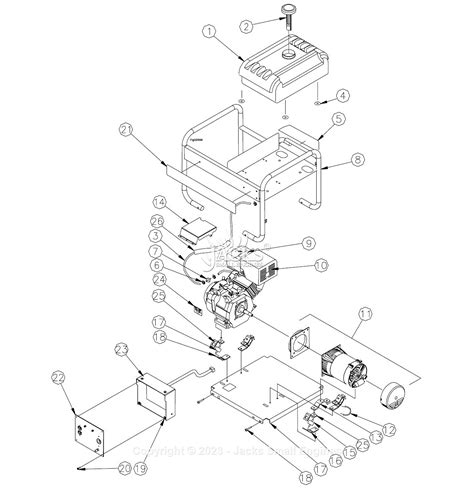 Northstar R Parts Diagram For Generator Exploded View Rev R