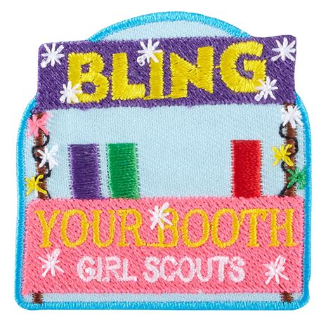 Bling Your Booth Iron On Patch Girl Scout Fun Patches Girl Scout