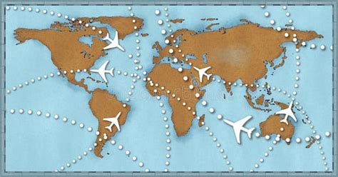 Flight Routes World Map Stock Illustrations 418 Flight Routes World