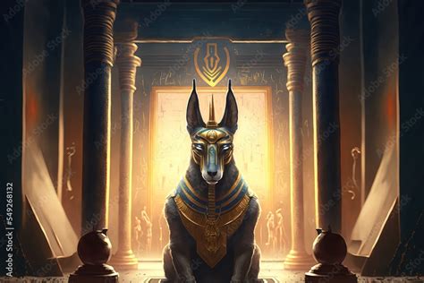 Anubis ancient Egyptian god of death. Fantasy scenery. concept art ...