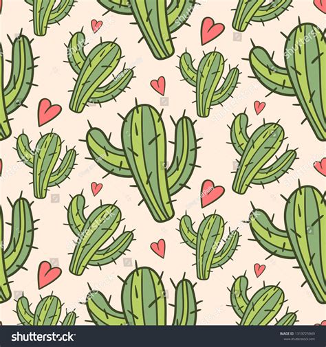 Seamless Pattern Vector Design Illustration Cutest Stock Vector