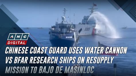 Chinese Coast Guard Uses Water Cannon Vs Bfar Research Ships On