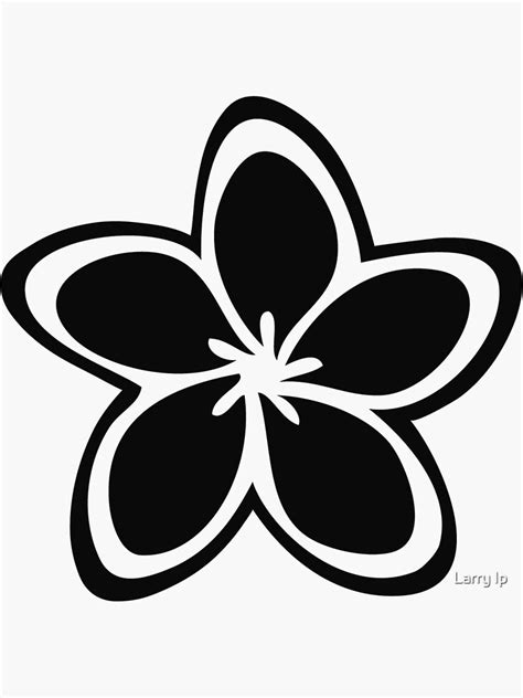 Black And White Plumeria Sticker For Sale By Thefashiongun Redbubble