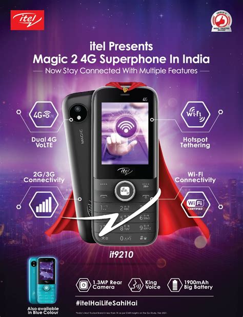 Itel Magic G Feature Phone With Wi Fi Hotspot Launched At Rs