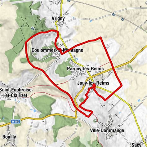 Boucle De Jouy Les Reims Vrigny Par Coulommes La Montagne Bergfex