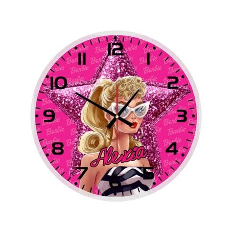 Mattel Barbie Fashion Glass Wall Clock For Your Kids Décor