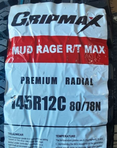 Yahoo オークション 軽箱 軽バン GRIP MAX MUD RAGE R T MAX 145R12C