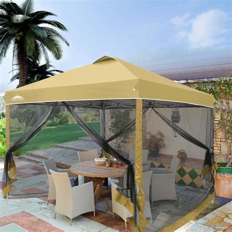 Eagle Peak Ft X Ft Beige Outdoor Easy Pop Up Canopy Party Tent