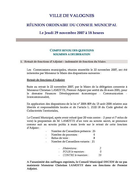 NOTE DE SYNTHÈSE DU CONSEIL MUNICIPAL DU JEUDI 29 AVRIL 2014