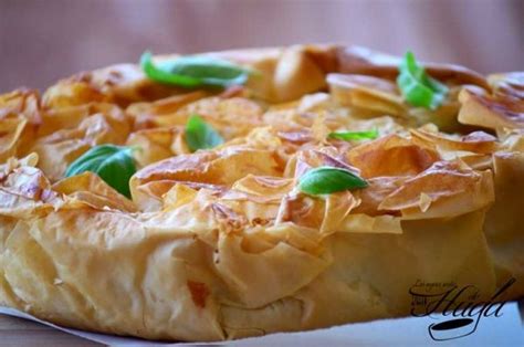 Tarta Salada De Pasta Filo Receta Tartas Saladas Comida Recetas De